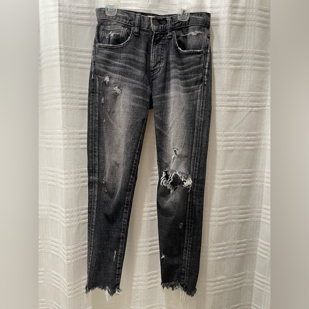 Moussy Vintage women’s jeans distressed gray black